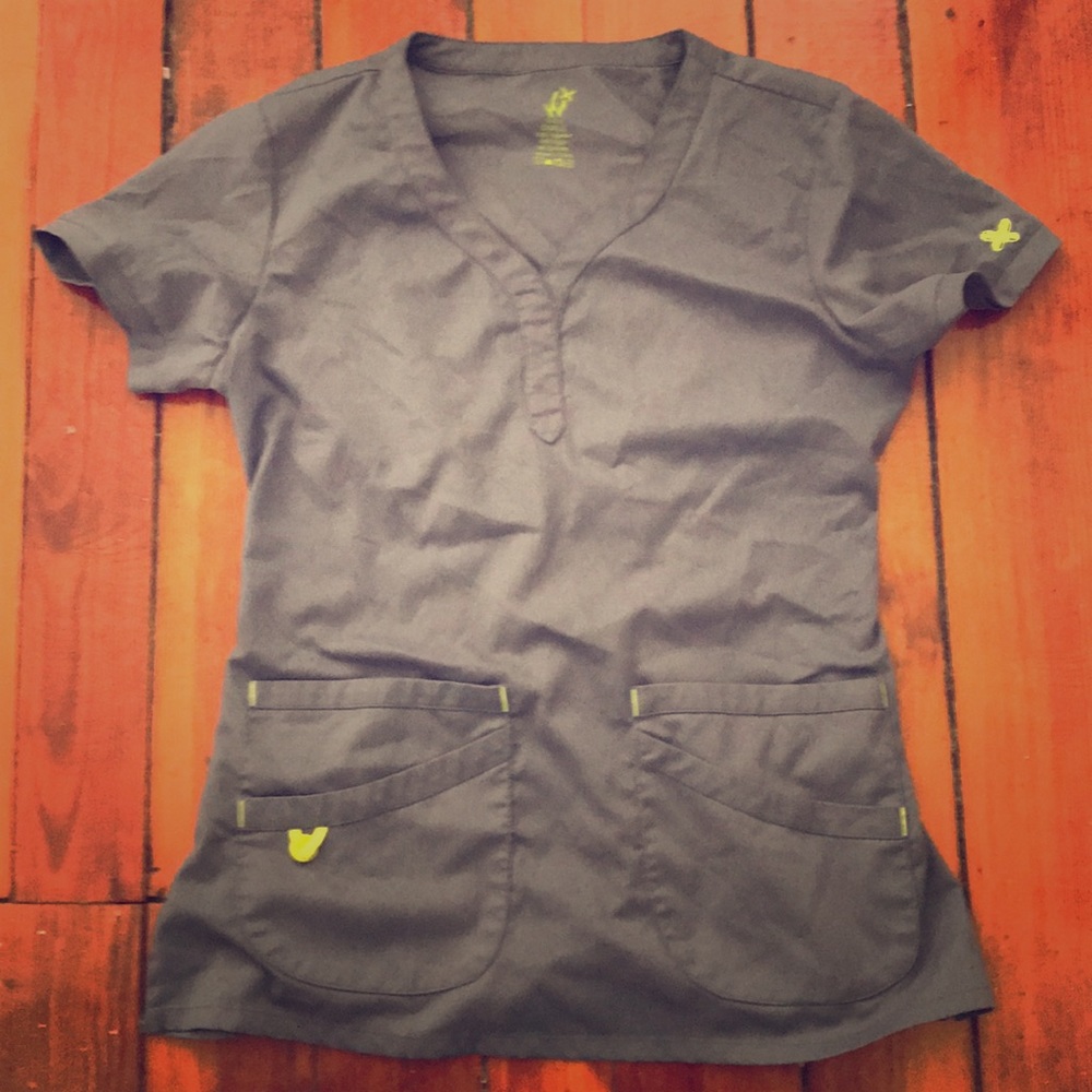 Small grey ViVi Scrubs top